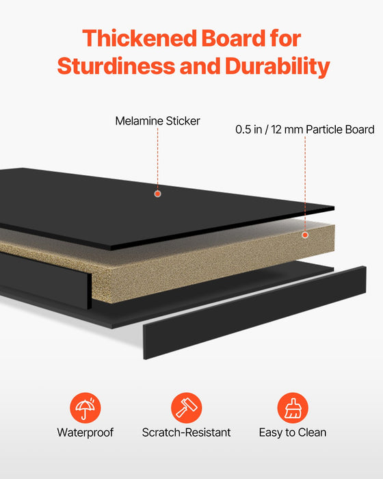 Three-Tier Desktop Bookshelf with Fabric Drawers
