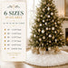 48 Inch White Faux Fur Christmas Tree Skirt, Luxury Plush Tree Base Cover for Holiday Party and Home Christmas Decor