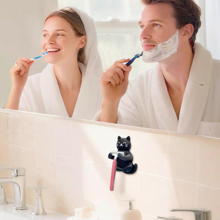 Cute Sloth Razor Holder for Shower Wall, Cat Lover Bathroom Decor
