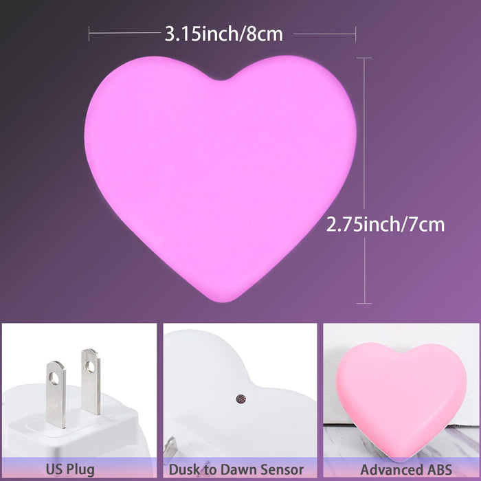 Night Lights Plug into Wall, LED Night Light for Kids, Cute Nightlight with Auto Dusk to Dawn Sensor, LED Nightlight wit