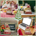 4 Pcs Christmas Table Decorations Indoor, Hot Cocoa Wood Block Sign