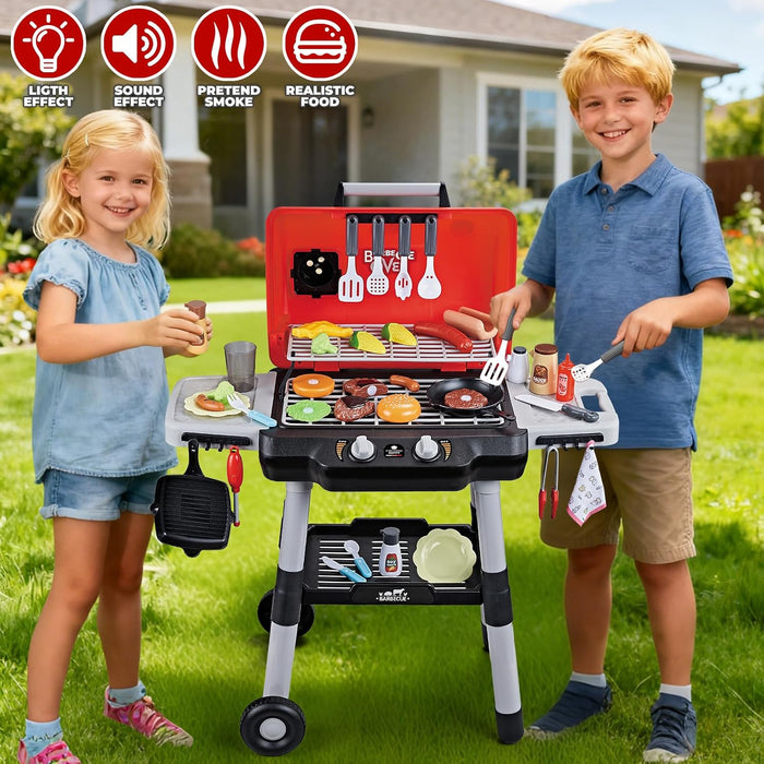 Kids Play Kitchen Toys, Kids BBQ Grill Playset, Play Grill Toys