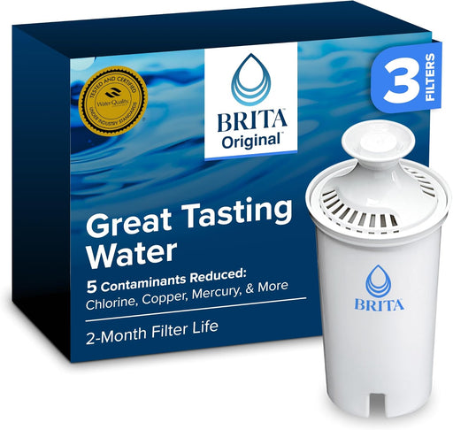 Original Replacement Water Filter, Pitchers and Dispensers, 3 Pack