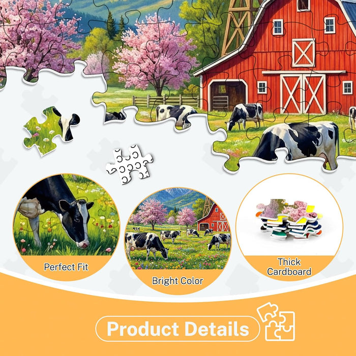 4-Pack 500 Piece Puzzles for Adults, Four Seasons Scenery Jigsaw Puzzles for Adults 500 Pieces, Fun Challenging Jigsaw Puzzles 500 Pieces for Adults Family Game Gift for Home Decor Wall Art