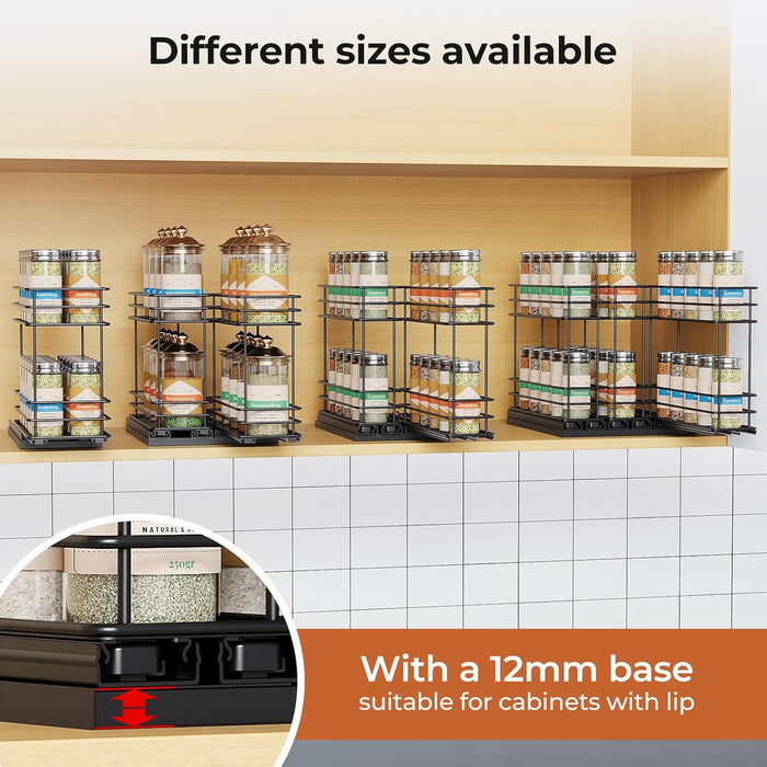 Pull Out Spice Rack Organizer for Cabinet, Slide Out Spice Racks