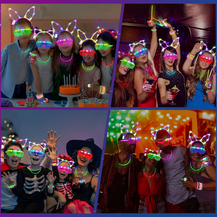 150Pcs Glow in the Dark Party Supplies for Kids and Adults