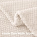 Extra Large Fuzzy Fleece Throw Blanket for Couch, 50x70 Inch Fluffy Warm Soft Jacquard Blankets for All Season, Lightweight and Cozy, Ivory
