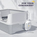 High-Sided Stainless Steel Cat Litter Box