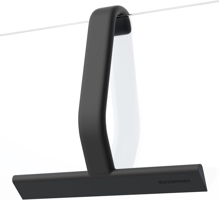 JustHang Shower Squeegee with Built-in Hook, 10-Inch Black