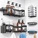 7-Pack Shower Caddy Adhesive,Stainless Steel Shower Organizer Shelf