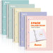 Spiral Notebooks, 1-Subject, 5 Pack, College Ruled Paper, 8" x 10-1/2", 70 Sheets per Notebook,3-Hole Punched Paper, Pin