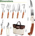 Garden Tool Set,10 Pcs Heavy Duty Gardening Hand Tool Kit for Women Aluminum with Non Slip Ergonomic Handle, Storage Tot