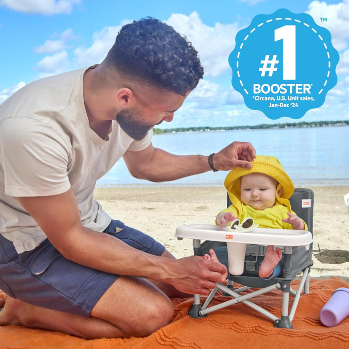 Pop ‘N Sit Portable Booster Seat, 3-in-1 Floor Seat, Travel High Chair & Toddler Booster with Feeding Tray, Indoor/Outdo