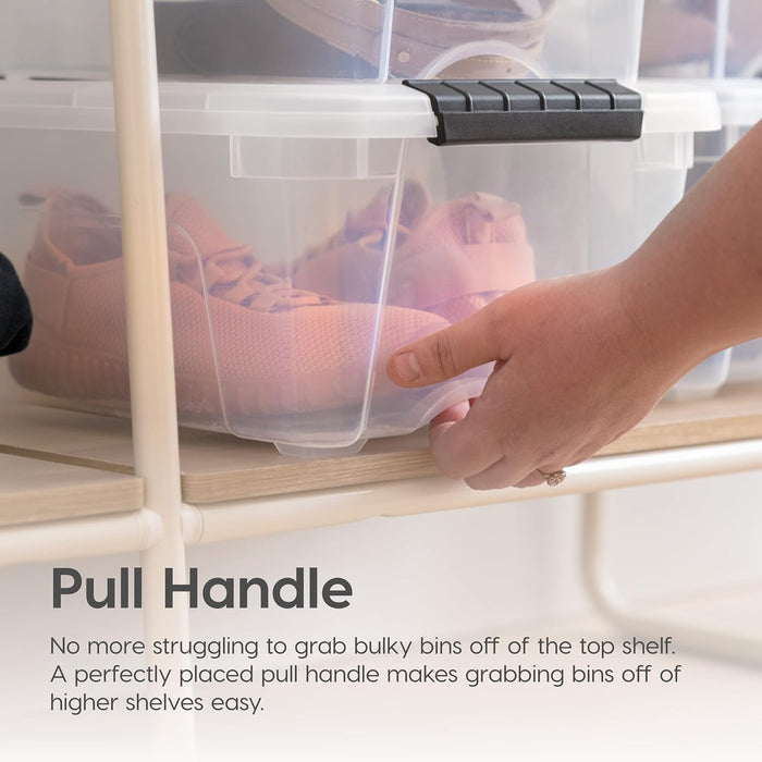 4-Pack 32 Quart Storage Bins with Lids, Clear