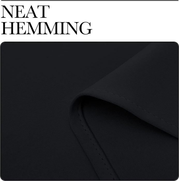 Black Blackout Curtains for Bedroom 42" Wide x 63" Long 2 Panels