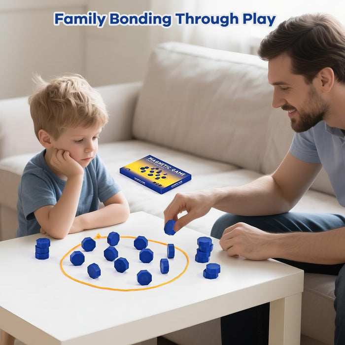 Magnetic Chess Game with Full-Size Stones, Magnet Game with String