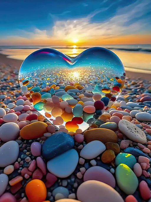 Jigsaw Puzzles for Adults 1000 Pieces, Love Pebbles Beach Puzzle, Impossible Difficult Hard Fun 1000 Piece Jigsaw Puzzle
