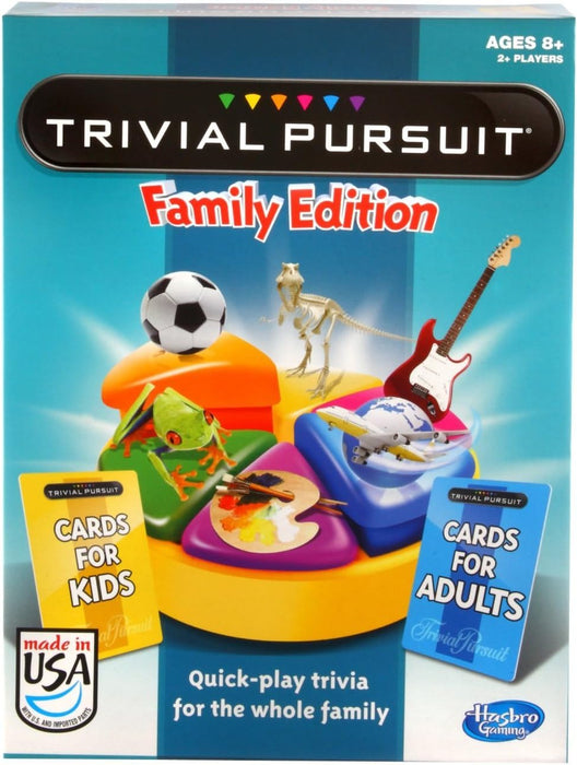 Trivial Pursuit Game: Family Edition Board Game, Family Trivia Games for Adults and Kids, 2+ Players, Ages 8+ (Amazon Ex