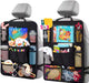Backseat Car Organizer w/ 10 Storage Pockets 11" Tablet Holder, 2 PCS Black