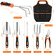 Gardening Tool Set,  Stainless Steel Heavy Duty Gardening Tool Set, with Non-Slip Rubber Grip, Storage Tote Bag, Outdoor Hand Tools, Ideal Gardening Gifts for Women
