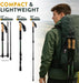 100% Carbon Fiber Trekking Poles by USA Brand - Ultra Strong Lightweight Collapsible Hiking Poles with Cork and EVA Foam