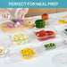 8 Pack Glass Food Storage Containers with Lids Green