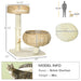 Elevated Cat Bed with Sisal Scratching Post
