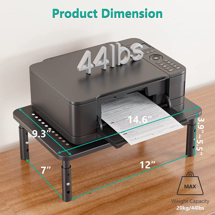 Dual Monitor Stand for Desk, Adjustable Laptop Riser, up to 44 lbs