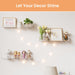 4 Pcs 15" Acrylic Shelves for Wall Storage and Organizer, Clear