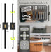 Battery Operated Wall Sconces Set of 2, 10000mAh, Black