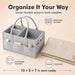 2-Pack Diaper Caddy Organizer - Newborn Essentials Baby Registry Must Haves - Sturdy Nursery Storage Bin & Portable Car 