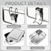 4Pcs Stainless Steel Bento Lunch Box, Metal Food Containers, 1400ml