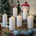 Flameless Candles Battery Operated with Remote and 2/4/6/8 H Timer, 6pcs Flickering Fake Electric Candles for Festival Wedding Home Party Decor (D3 x H 6") (White)