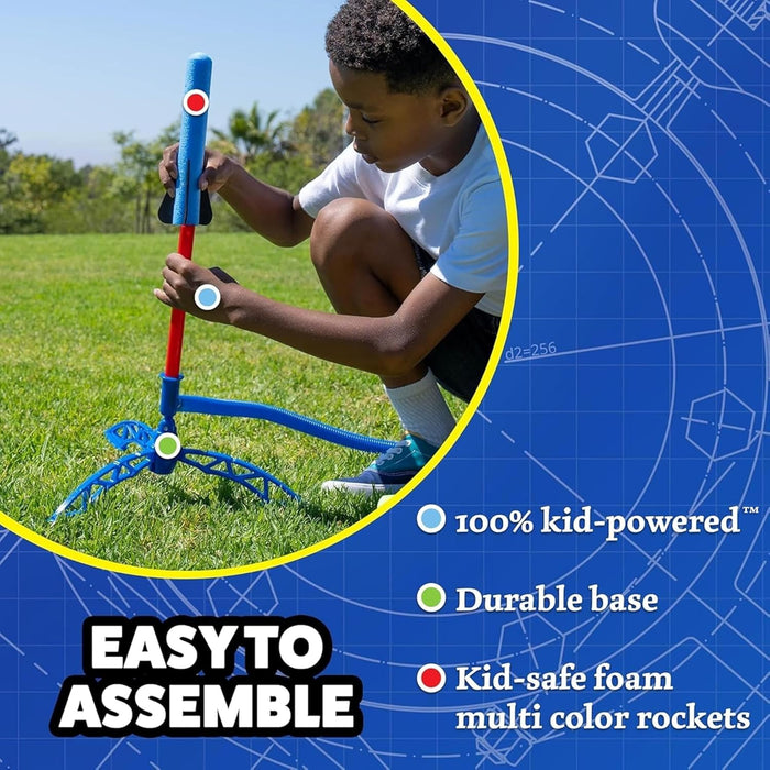 Jr Multi-Color Rocket Launcher for Kids, 8 Rockets