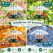 Metal Bird Feeders for Outdoors with 12” Weatherproof Dome, Green