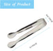 6PCS Ice Tongs Mini Sugar Tongs 4.25Inch Stainless Steel Kitchen Utensils Set,Small Serving Tong and Tiny Kitchen Tong for Appetizers,Tea Party, Coffee Bar, Desserts by  (Silver)