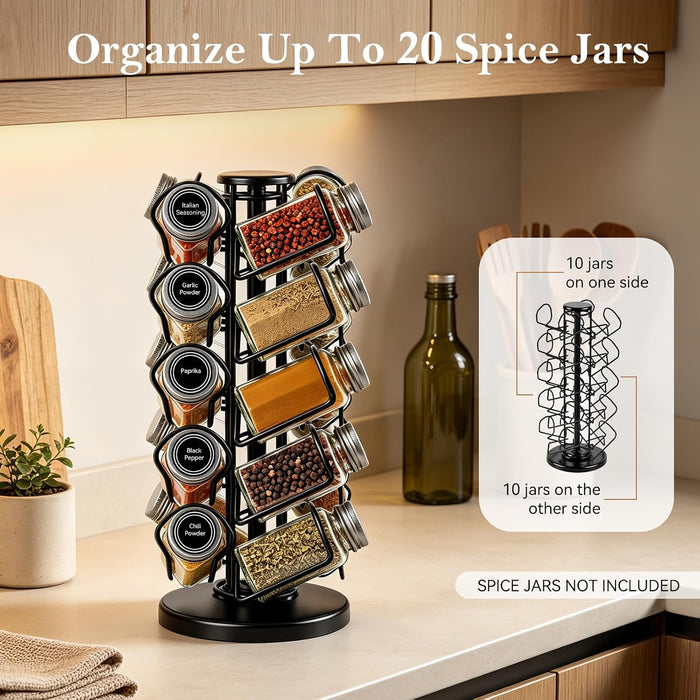 Rotating Spice Rack Organizer for Countertop, 360°Spinning Spice Organizer