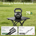 2 Pack Camping Table Foldable, Portable Folding Beach Table, Black-S