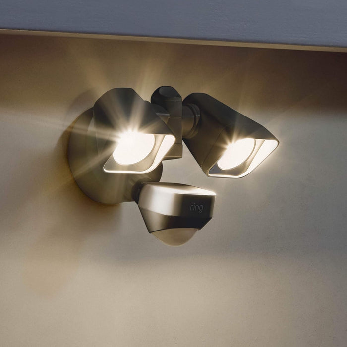 Floodlight Wired — Motion-activated floodlight, bright LEDs, works with Amazon Sidewalk, Black