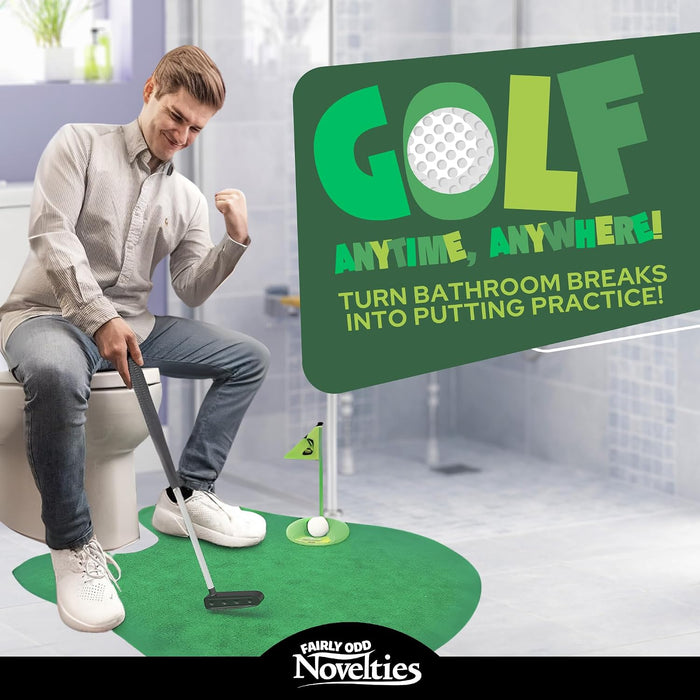 Potty Putter Toilet Time Golf Game -  - Funny Novelty Bathroom Sports Gift
