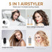 5 in 1 Hair Dryer Brush Set, Negative Ion Blow Dryer Brush Air Styler Curling Wrap Air Curler, Curling Iron Hair Styling