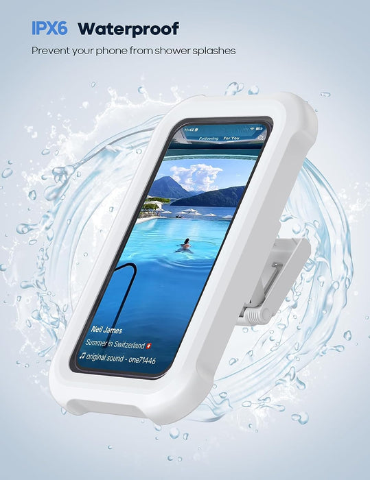 Shower Phone Holder Waterproof - 480° Rotatable Wall Mount Case