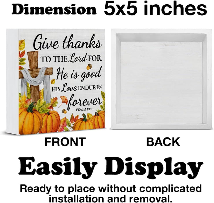Thanksgiving Table Decor Indoor for Home Wooden Sign Decorations