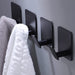 26lb Heavy Duty Adhesive Towel Hooks, No-Damage 4 Pack Matte Black