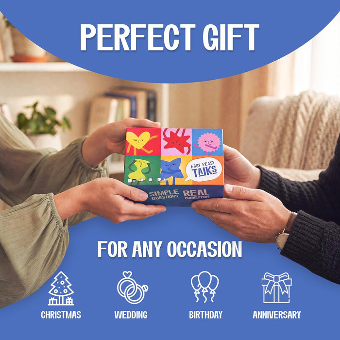 Easy Peasy Talks - Card Games for Adults and Family Game Night 5-in-1