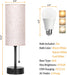 Bedside Table Lamp for Bedroom,Small Lamps for Night stands with Pull Chain