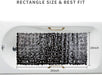 Pebble Bathtub Mat Non Slip 35" X 16" with Suction Cups,Black