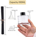4PCS Fragrance Glass Diffuser Bottles, Refillable Diffuser Bottles with 20pcs Reeds Sticks & Black Caps & Funnel, Diffuser Jars for Home Oil Fragrance Decoration Girl Women Gift (100ML)