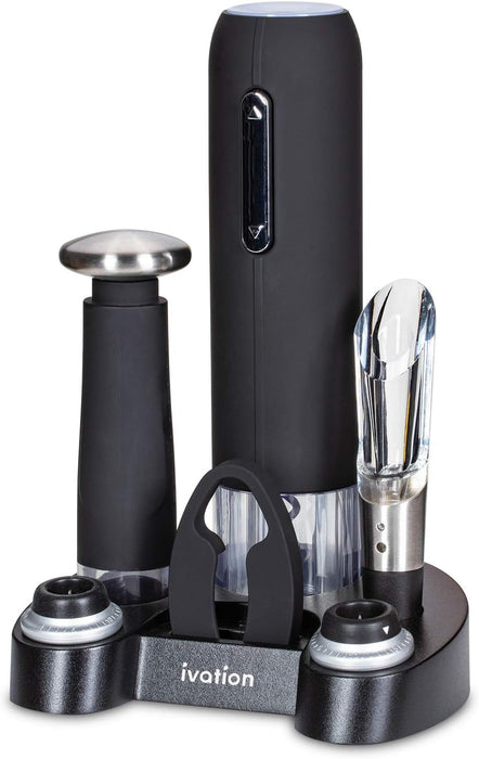 Wine Gift Set, 7-Piece Electric Opener, Aerator & Preserver Kit