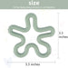 3pcs Coral Flower Teether Ring Baby Teething Toys Silicone Teether